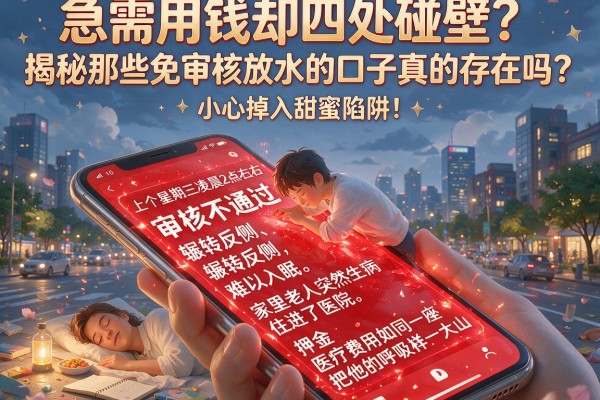 急需用钱却四处碰壁？揭秘那些免审核放水的口子真的存在吗？小心掉入甜蜜陷阱！