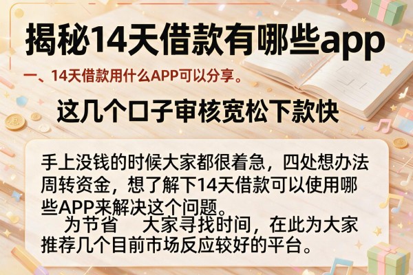 揭秘14天借款有哪些app，这几个口子审核宽松下款快