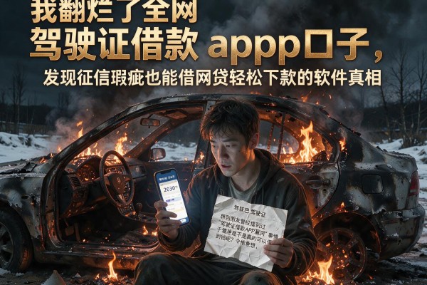 我翻烂了全网驾驶证借款app口子，发现征信瑕疵也能借网贷轻松下款的软件真相