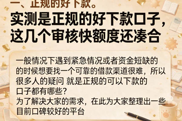 实测是正规的好下款口子，这几个审核快额度还凑合