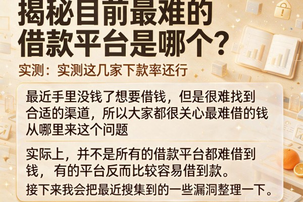 揭秘目前最难的借款平台是哪个？实测这几家下款率还行