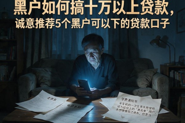 黑户如何搞十万以上贷款，诚意推荐5个黑户可以下的贷款口子