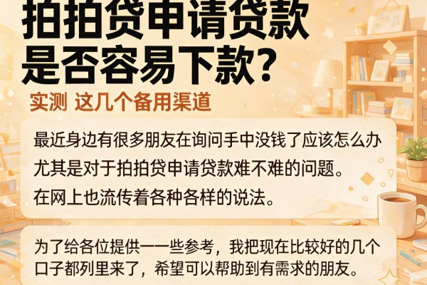 拍拍贷申请贷款是否容易下款?实测这几个备用渠道