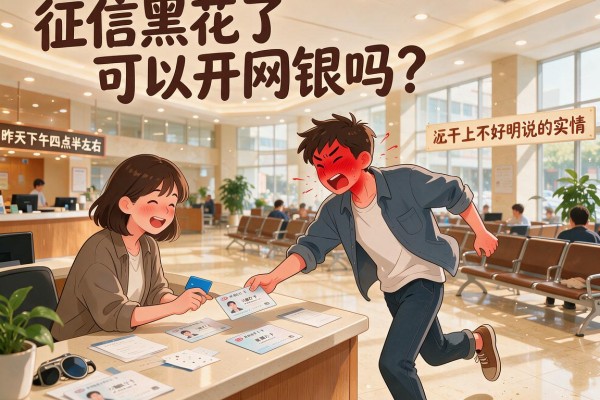 征信黑花了可以开网银吗？柜台上不好明说的实情