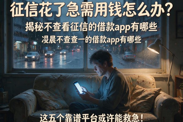 征信花了急需用钱怎么办？揭秘不查看征信的借款app有哪些，这五个靠谱平台或许能救急！