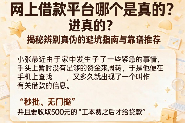 网上借款平台哪个是真的？揭秘辨别真伪的避坑指南与靠谱推荐