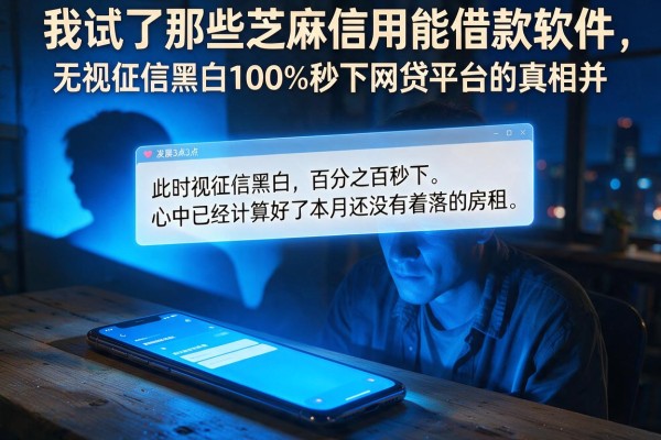 我试了那些芝麻信用能借款软件，发现无视征信黑白100%秒下网贷平台的真相并不简单