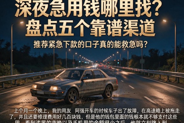 深夜急用钱哪里找？盘点五个靠谱渠道，推荐紧急下款的口子真的能救急吗？