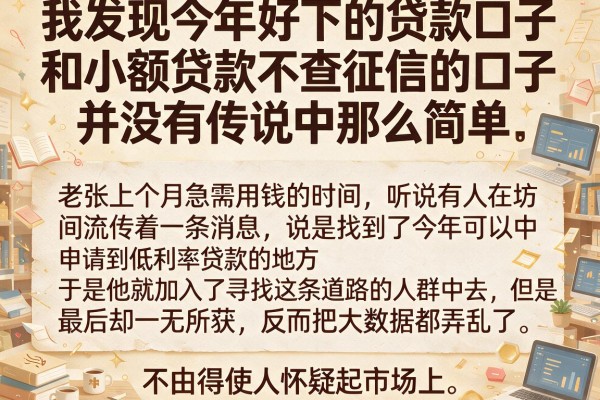 我发现今年好下的贷款口子和小额贷款不查征信的口子并没有传说中那么简单