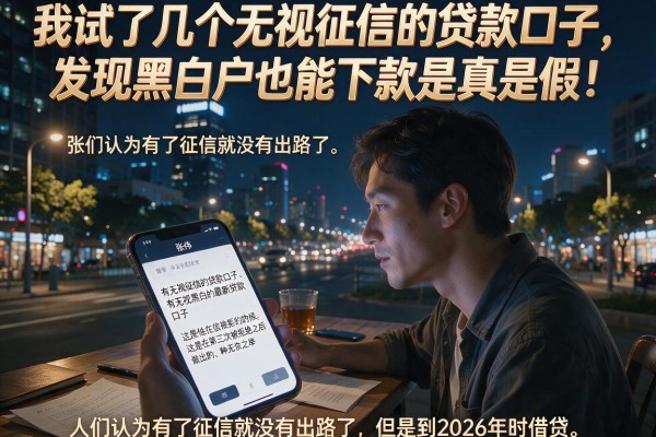 我试了几个无视征信的贷款口子，发现黑白户也能下款是真是假