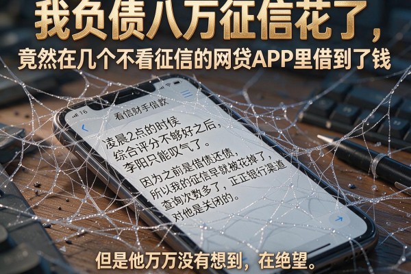 我负债八万征信花了，竟然在几个不看征信的网贷APP里借到了钱