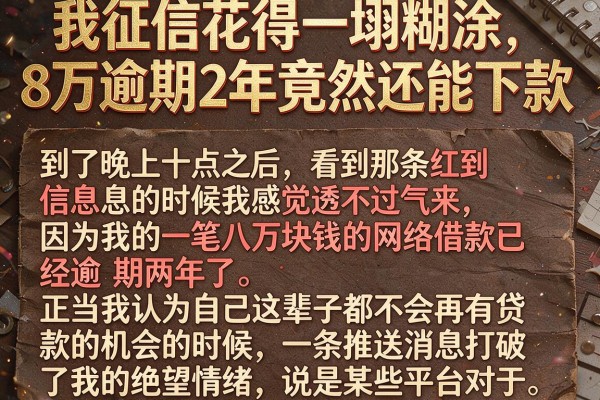 我征信花得一塌糊涂，8万逾期2年竟然还能下款