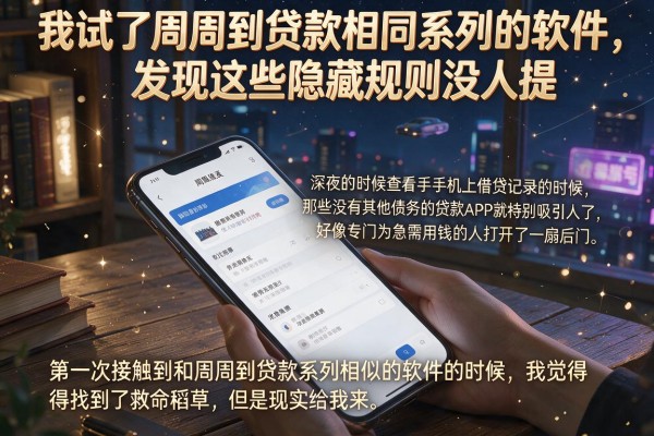 我试了周周到贷款相同系列的软件，发现这些隐藏规则没人提