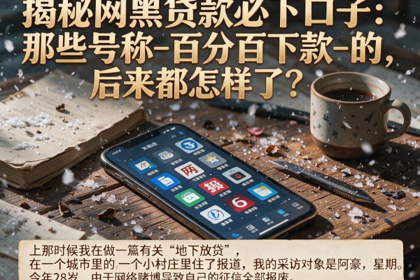 揭秘网黑贷款必下口子：那些号称-百分百下款-的，后来都怎样了？