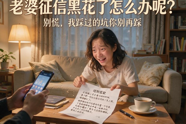 老婆征信黑花了怎么办呢？别慌，我踩过的坑你别再踩