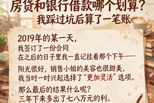 房贷和银行借款哪个划算？我踩过坑后算了一笔账