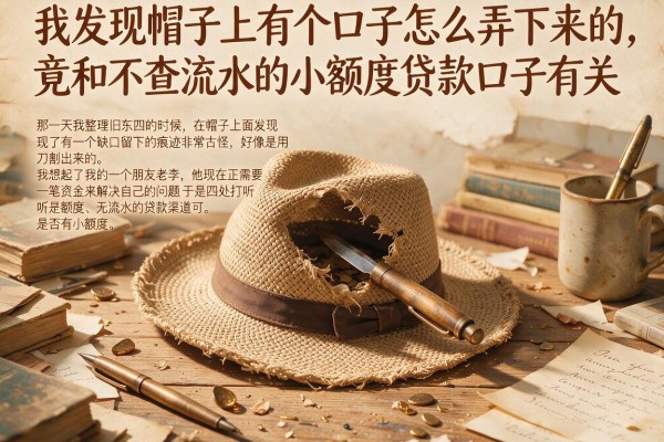 我发现帽子上有个口子怎么弄下来的，竟和不查流水的小额度贷款口子有关