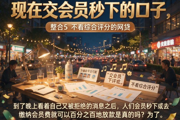 现在交会员秒下的口子,整合5个不看综合评分的网贷