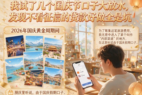 我试了几个国庆节口子大放水，发现不看征信的贷款好做全是坑