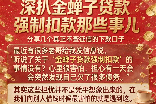 深扒金蝉子贷款强制扣款那些事儿，分享几个真正不查征信的下款口子
