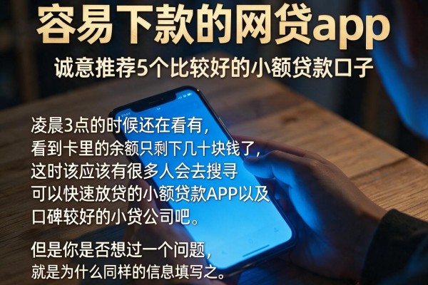 容易下款的网贷app，诚意推荐5个比较好的小额贷款口子