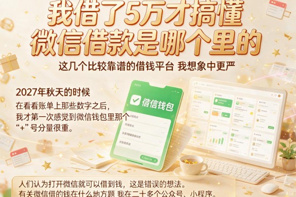 我借了5万才搞懂微信借款是哪个里的，这几个比较靠谱的借钱平台比我想象中更严