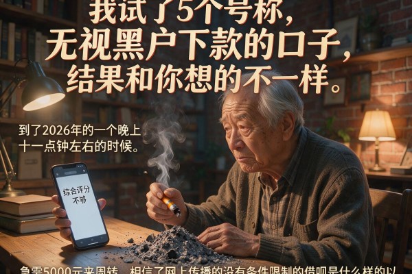 我试了5个号称无视黑户下款的口子，结果和你想的不一样
