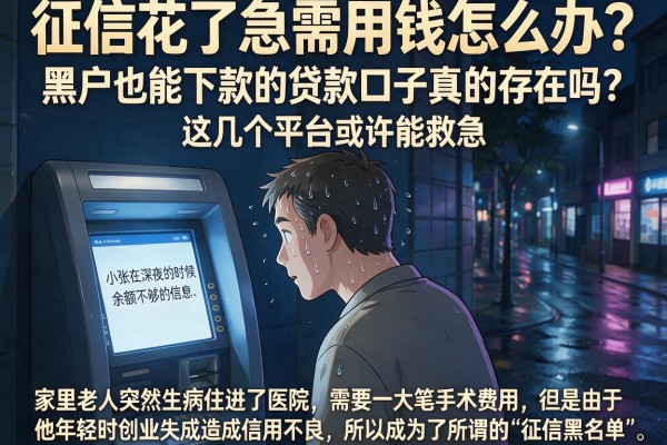 征信花了急需用钱怎么办？黑户也能下款的贷款口子真的存在吗？这几个平台或许能救急