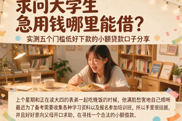 求问大学生急用钱哪里能借？实测五个门槛低好下款的小额贷款口子分享