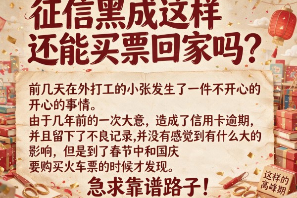 征信黑成这样还能买票回家吗？急求靠谱路子！_1