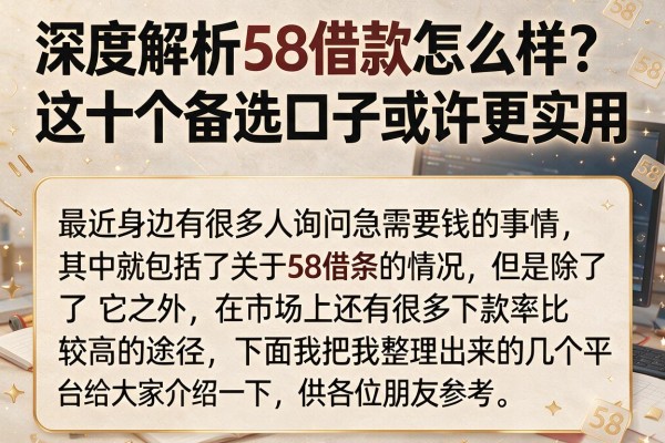 深度解析58借款怎么样？这十个备选口子或许更实用