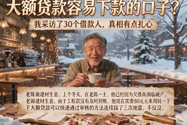 大额贷款容易下款的口子？我采访了30个借款人，真相有点扎心