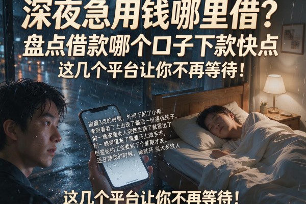 深夜急用钱哪里借？盘点借款哪个口子下款快点，这几个平台让你不再等待！