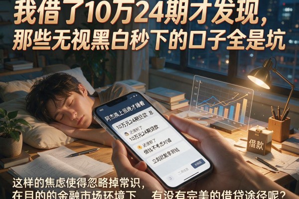 我借了10万24期才发现，那些无视黑白秒下的口子全是坑
