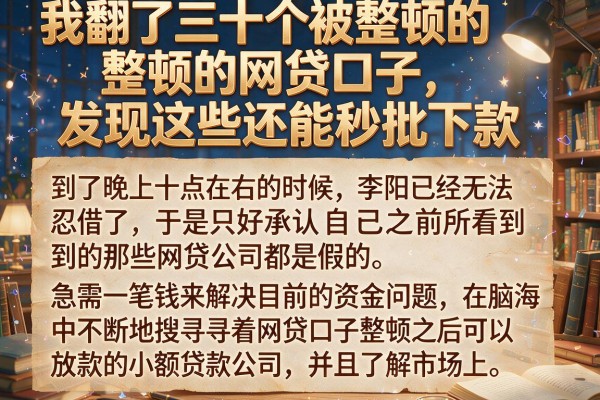 我翻了三十个被整顿的网贷口子，发现这些还能秒批下款