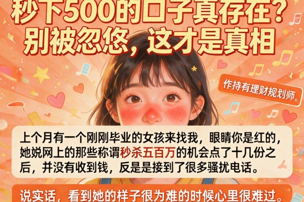 秒下500的口子真存在？别被忽悠，这才是真相