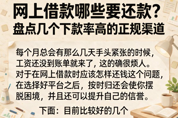 网上借款哪些要还款？盘点几个下款率高的正规渠道