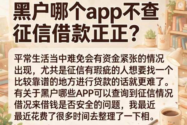 黑户哪个app不查征信借款正规？实测整理这几款
