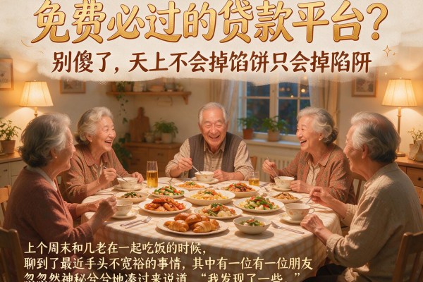 免费必过的贷款平台？别傻了，天上不会掉馅饼只会掉陷阱