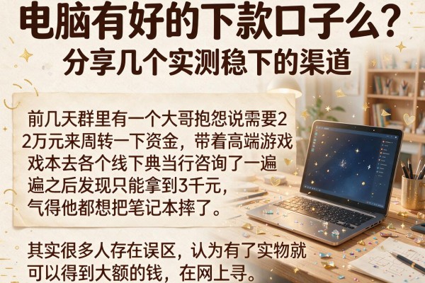 电脑有好的下款口子么？分享几个实测稳下的渠道
