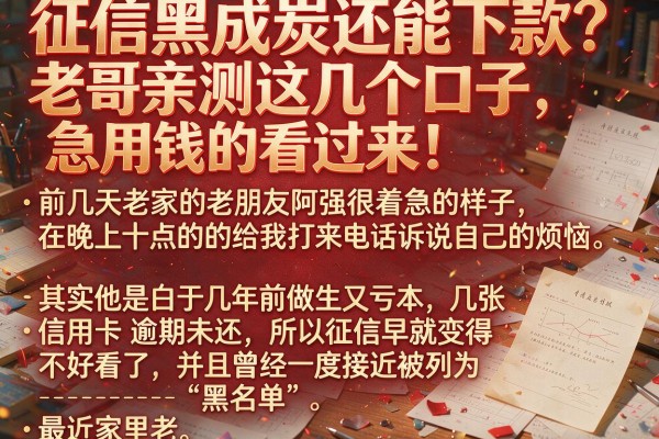 征信黑成炭还能下款？老哥亲测这几个口子，急用钱的看过来！_4