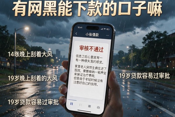 有网黑能下款的口子嘛，罗列五个19岁贷款容易过审批的平台