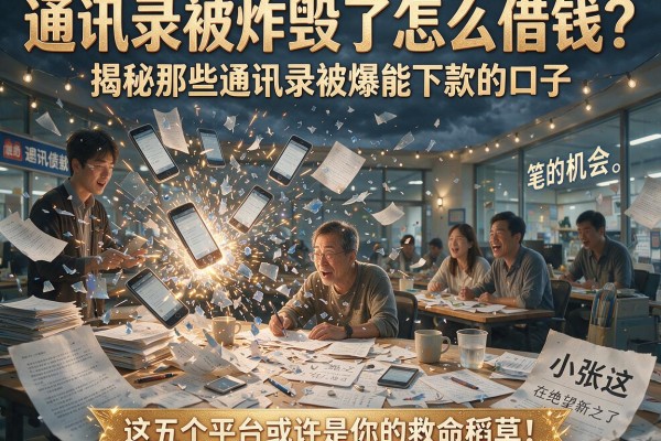 通讯录被炸毁了怎么借钱？揭秘那些通讯录被爆能下款的口子，这五个平台或许是你的救命稻草！