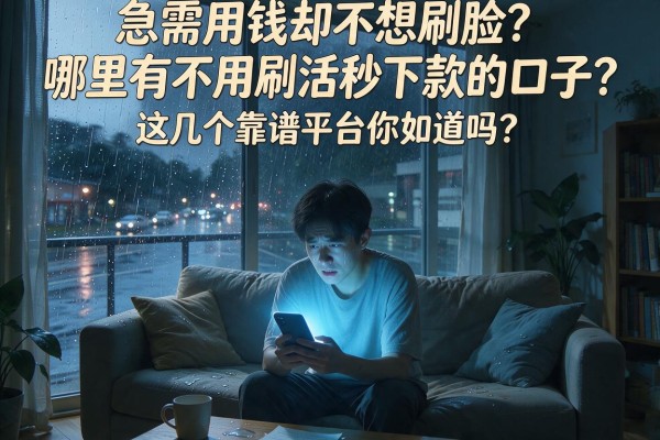 急需用钱却不想刷脸？哪里有不用刷脸秒下款的口子？这几个靠谱平台你知道吗？