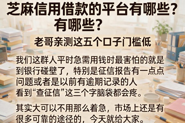 芝麻信用借款的平台有哪些?老哥亲测这五个口子门槛低