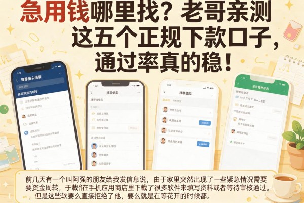 急用钱哪里找？老哥亲测这五个正规下款口子，通过率真的稳！