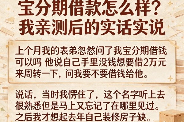 宝分期借款怎么样？我亲测后的实话实说