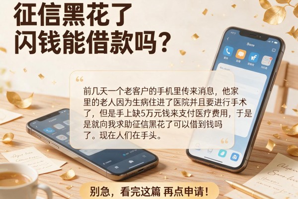 征信黑花了闪钱能借款吗？别急，看完这篇再点申请
