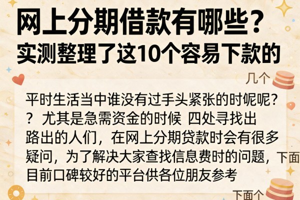 网上分期借款有哪些?实测整理了这10个容易下款的