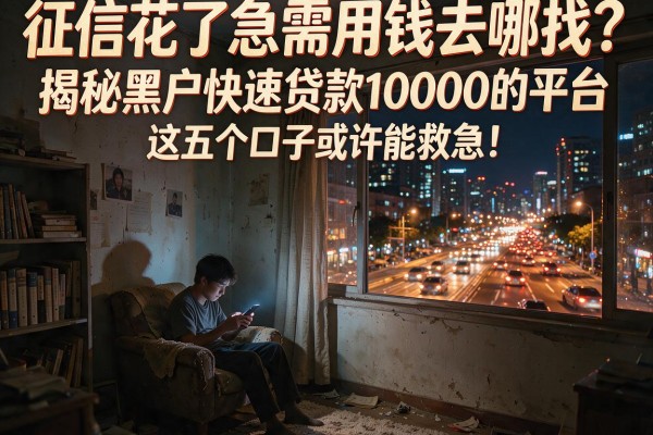 征信花了急需用钱去哪找？揭秘黑户快速贷款10000的平台，这五个口子或许能救急！
